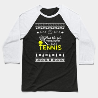 Merry Christmas Tennis Baseball T-Shirt